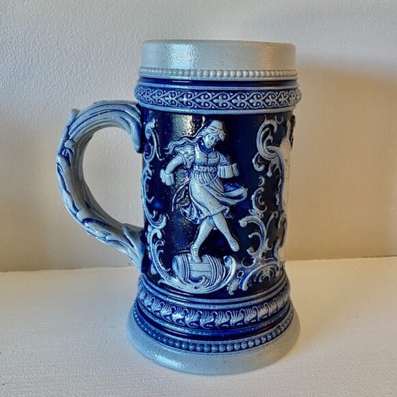 Luce Paris Faubourg Montmartre Blue Beer Stein - Picture 1 of 7